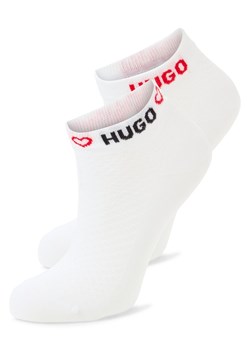 HUGO Skarpety w 2-paku Kobiety biały jednolity ze sklepu vangraaf w kategorii Skarpetki damskie - zdjęcie 187607110