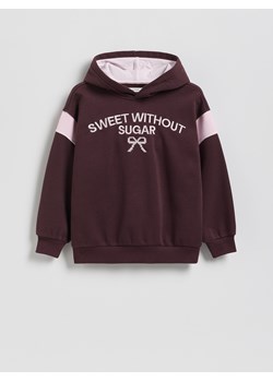 Reserved - Bluza z haftem - ciemnobrązowy ze sklepu Reserved w kategorii Bluzy dziewczęce - zdjęcie 187607714