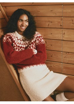 Reserved - Wzorzysty sweter - wielobarwny ze sklepu Reserved w kategorii Swetry damskie - zdjęcie 187607802