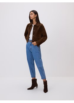 Reserved - Jeansy paperbag z paskiem - niebieski ze sklepu Reserved w kategorii Jeansy damskie - zdjęcie 187607880