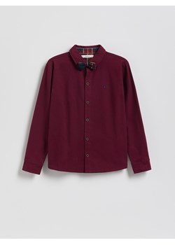 Reserved - Bawełniana koszula z muszką - bordowy ze sklepu Reserved w kategorii Koszule chłopięce - zdjęcie 187607901