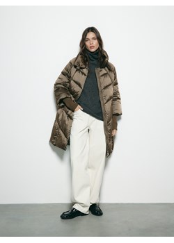 Reserved - Długa pikowana kurtka - oliwkowy ze sklepu Reserved w kategorii Kurtki damskie - zdjęcie 187607963