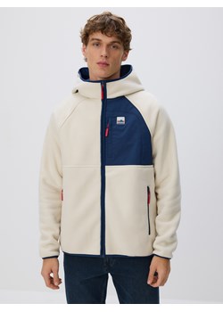 Reserved - Polarowa bluza z kapturem - złamana biel ze sklepu Reserved w kategorii Bluzy męskie - zdjęcie 187607982