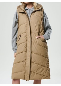 Sinsay - Kamizelka pikowana z kapturem - kremowy ze sklepu Sinsay w kategorii Kamizelki damskie - zdjęcie 187610050