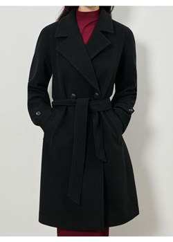 Sinsay - Płaszcz z paskiem - czarny ze sklepu Sinsay w kategorii Płaszcze damskie - zdjęcie 187610052