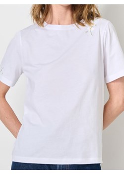 Sinsay - Koszulka z ozdobnym haftem - biały ze sklepu Sinsay w kategorii Bluzki damskie - zdjęcie 187610122