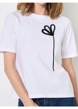 Sinsay - Koszulka z krótkim rękawem - kremowy ze sklepu Sinsay w kategorii Bluzki damskie - zdjęcie 187610124