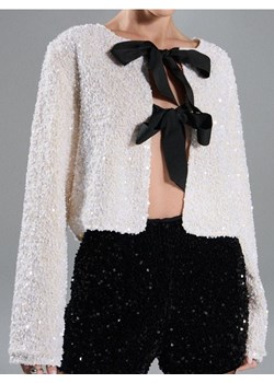 Sinsay - Żakiet z ozdobnymi wiązaniami - kremowy ze sklepu Sinsay w kategorii Marynarki damskie - zdjęcie 187610134