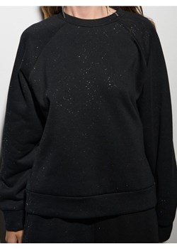 Sinsay - Bluza crewneck z połyskującymi aplikacjami - czarny ze sklepu Sinsay w kategorii Bluzy damskie - zdjęcie 187610201
