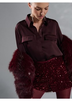 Sinsay - Szorty z cekinami - bordowy ze sklepu Sinsay w kategorii Szorty - zdjęcie 187610203