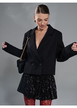 Sinsay - Spódnica mini z połyskiem - czarny ze sklepu Sinsay w kategorii Spódnice - zdjęcie 187610204