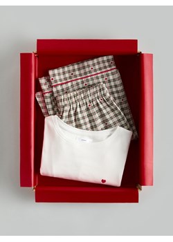 Reserved - Bawełniana piżama dwuczęściowa - zielony ze sklepu Reserved w kategorii Piżamy damskie - zdjęcie 187610794