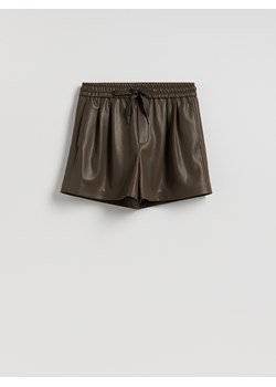 Reserved - Szorty z imitacji skóry - brązowy ze sklepu Reserved w kategorii Szorty - zdjęcie 187610874