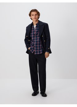 Reserved - Koszula regular fit w kratę - granatowy ze sklepu Reserved w kategorii Koszule męskie - zdjęcie 187610891