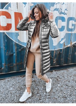 Kurtka zimowa damska pikowana LESSI srebrna Dstreet TY5519 ze sklepu DSTREET.PL w kategorii Kurtki damskie - zdjęcie 187612342