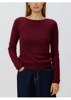 Reserved - Sweter z błyszczącą aplikacją - bordowy ze sklepu Reserved w kategorii Swetry damskie - zdjęcie 187612431