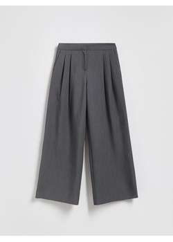 Reserved - Spodnie z szerokimi nogawkami - jasnoszary ze sklepu Reserved w kategorii Spodnie damskie - zdjęcie 187612594