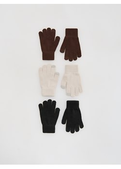 Reserved - Klasyczne rękawiczki 3 pack - wielobarwny ze sklepu Reserved w kategorii Rękawiczki dziecięce - zdjęcie 187612651