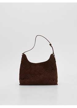 Reserved - Torebka z imitacji zamszu - ciemnobrązowy ze sklepu Reserved w kategorii Torebki damskie - zdjęcie 187612653