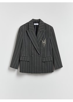 Reserved - Marynarka z wiskozą - ciemnoszary ze sklepu Reserved w kategorii Kurtki damskie - zdjęcie 187612674