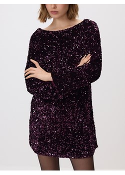 Reserved - Sukienka mini z kokardą - ciemnofioletowy ze sklepu Reserved w kategorii Sukienki - zdjęcie 187612720