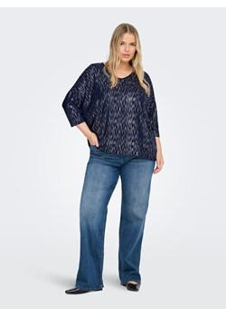 ONLY Carmakoma Bluzka w kolorze srebrno-granatowym ze sklepu Limango Polska w kategorii Bluzki damskie - zdjęcie 187613280