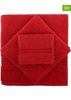 Elizabed 3-częściowy zestaw &quot;Rainbow&quot; w kolorze czerwonym ze sklepu Limango Polska w kategorii Ręczniki - zdjęcie 187613654