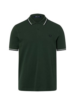 Fred Perry Męska koszulka polo Mężczyźni Bawełna khaki jednolity ze sklepu vangraaf w kategorii T-shirty męskie - zdjęcie 187613931