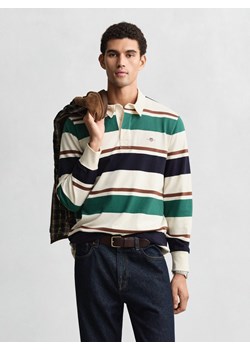 Gant Bluza męska Mężczyźni Bawełna beżowy w paski ze sklepu vangraaf w kategorii Bluzy męskie - zdjęcie 187613972