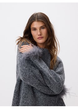 Reserved - Sweter z ozdobnym detalem - szary ze sklepu Reserved w kategorii Swetry damskie - zdjęcie 187614101