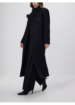 Reserved - Płaszcz z dodatkiem wełny - czarny ze sklepu Reserved w kategorii Płaszcze damskie - zdjęcie 187614232