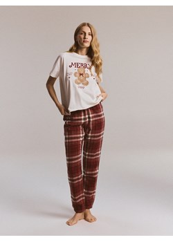 Reserved - Piżama ze świątecznym motywem - czerwony ze sklepu Reserved w kategorii Piżamy damskie - zdjęcie 187614351