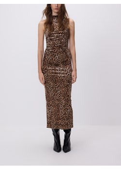 Reserved - Sukienka midi w panterkę - wielobarwny ze sklepu Reserved w kategorii Sukienki - zdjęcie 187614362