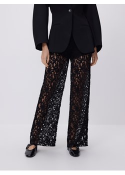 Reserved - Koronkowe spodnie z wiskozą - czarny ze sklepu Reserved w kategorii Spodnie damskie - zdjęcie 187614380