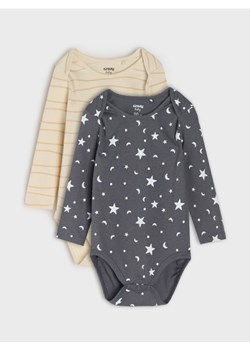 Sinsay - Bawełniane body 2 pack - kremowy ze sklepu Sinsay w kategorii Body niemowlęce - zdjęcie 187615470