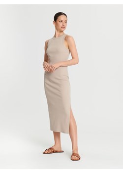 Sinsay - Sukienka midi - beżowy ze sklepu Sinsay w kategorii Sukienki - zdjęcie 187615520