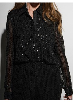 Sinsay - Koszula z połyskującymi cekinami - czarny ze sklepu Sinsay w kategorii Koszule damskie - zdjęcie 187617091