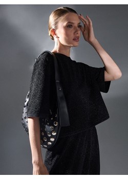 Sinsay - Bluzka z krótkimi rękawami - czarny ze sklepu Sinsay w kategorii Bluzki damskie - zdjęcie 187617113