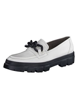 Paul Green Skórzane mokasyny w kolorze biało-czarnym ze sklepu Limango Polska w kategorii Mokasyny damskie - zdjęcie 187617194