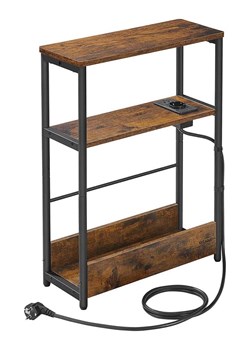 Songmics Stolik w kolorze brązowo-czarnym - 45 x 58 x 18 cm ze sklepu Limango Polska w kategorii Stoliki kawowe - zdjęcie 187617382