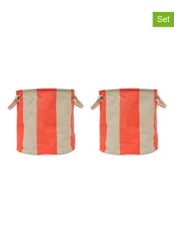 OYOY living design Kosze (2 szt.) &quot;Kara&quot; w kolorze czerwonym - wys. 32 x  Ø 32 cm ze sklepu Limango Polska w kategorii Pojemniki kuchenne - zdjęcie 187617470