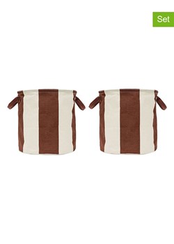 OYOY living design Kosze (2 szt.) &quot;Kara&quot; w kolorze brązowym - wys. 32 x  Ø 32 cm ze sklepu Limango Polska w kategorii Pojemniki kuchenne - zdjęcie 187617471
