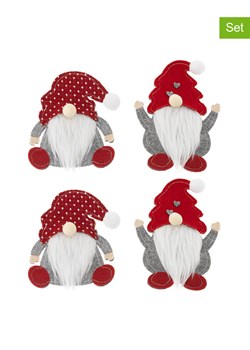 Hollybell Etui na sztućce (6 szt.) w kolorze czerwono-szarym - 17 x 11 cm ze sklepu Limango Polska w kategorii Dekoracje bożonarodzeniowe - zdjęcie 187617642