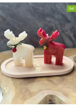 ABERTO DESIGN 3-częściowy zestaw w kolorze kremowo-czerwonym ze sklepu Limango Polska w kategorii Świece i dyfuzory - zdjęcie 187617690