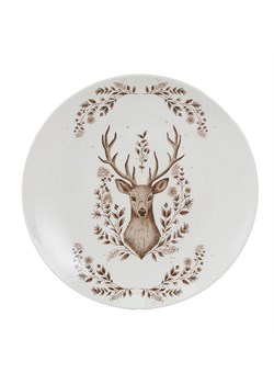 Clayre &amp; Eef Talerzyk deserowy w kolorze biało-brązowym - Ø 29 cm ze sklepu Limango Polska w kategorii Naczynia - zdjęcie 187617743