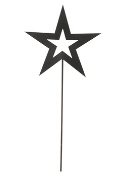 POSIWIO Dekoracja ogrodowa &quot;Star&quot; w kolorze czarnym - wys. 58 x Ø 28 cm ze sklepu Limango Polska w kategorii Dekoracje i akcesoria ogrodowe - zdjęcie 187617771
