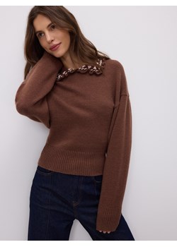 Reserved - Sweter z kołnierzykiem - ciemnobrązowy ze sklepu Reserved w kategorii Swetry damskie - zdjęcie 187618393
