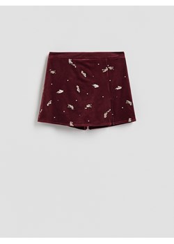 Reserved - Spódnico-szorty z cekinami - burgundowy ze sklepu Reserved w kategorii Szorty - zdjęcie 187618432