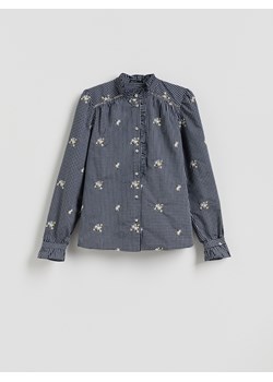 Reserved - Koszula z haftem - granatowy ze sklepu Reserved w kategorii Koszule damskie - zdjęcie 187618462
