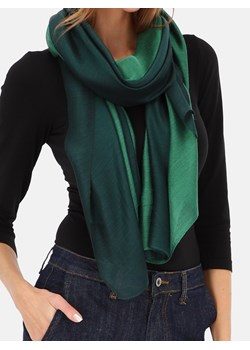 Zielony szal jedwabno-bawełniany ombre Potis & Verso ze sklepu Eye For Fashion w kategorii Szaliki i chusty damskie - zdjęcie 187618644
